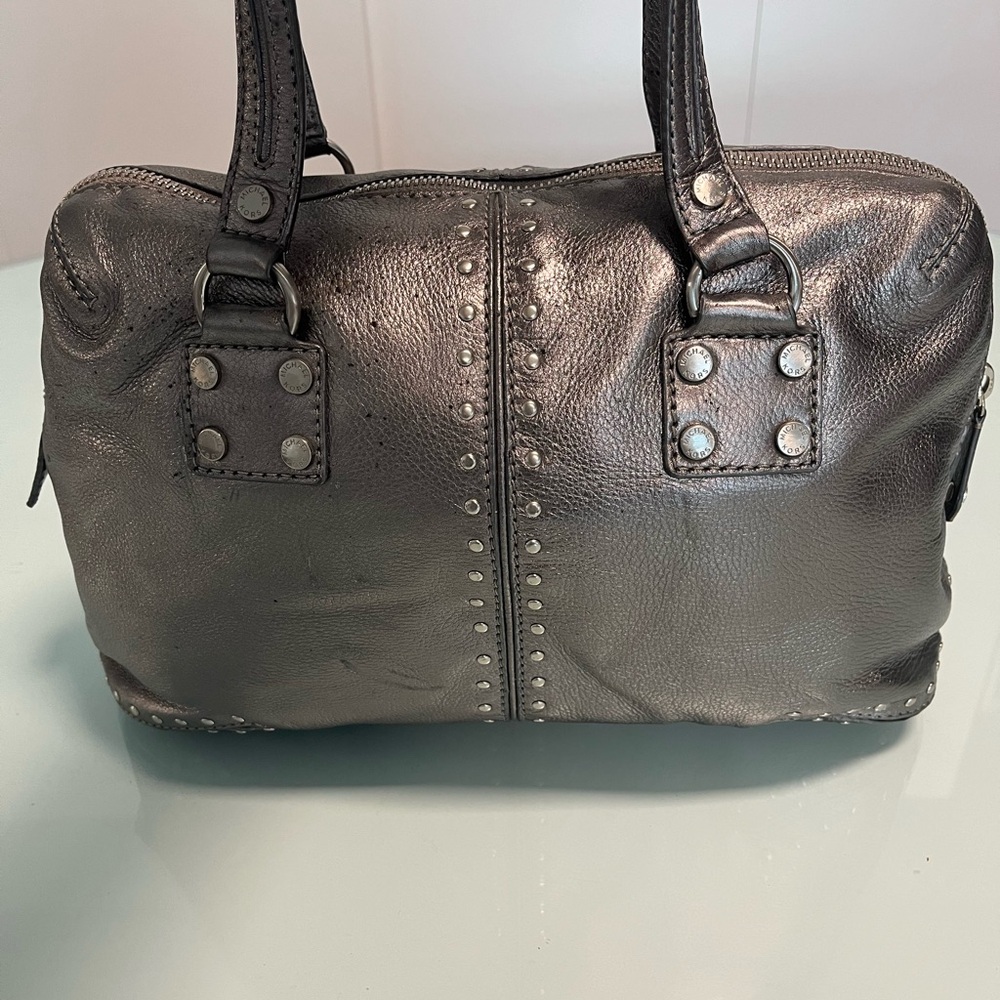 MICHAEL Michael Kors Gray Shoulder Bag with Metallic Sheen